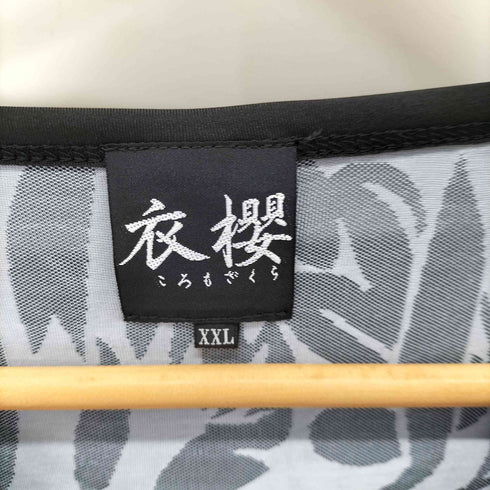 衣櫻 薔薇 スカル ガール グラフィックプリントTシャツ メンズ JPN:XXL